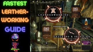 Fastest Way to Reach Leatherworking Level 200 Leatherworking Gold Farming New World Leveling [upl. by Eizle557]