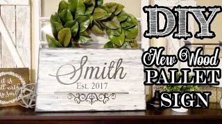 Pallet Style Wood Sign Using New Wood [upl. by Idnil]