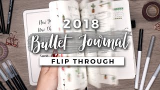 My 2018 Bullet Journal Flip Through  A YEAR IN MY JOURNAL [upl. by Robison]