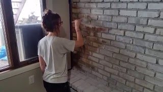 How to whitewash a brick fireplace [upl. by Galang247]