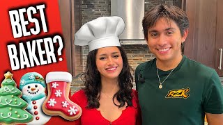 Christmas Cookie BAKE OFF vs my Girlfriend Baking Challenge with Recipe [upl. by Eachern]