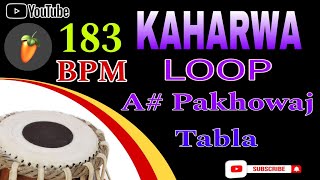 Kaharwa loop 183 BPM  A Pakhowaj Tabla Varsatile copyright free Tabla loop ourheadphonegroup9067 [upl. by Anerbas]