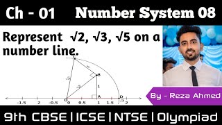 Represent root 2 root 3 root 5 on a number line 08 Class 9 CBSE  NTSC OLYMPIAD [upl. by Wilkison]