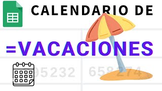 Sistema de REGISTRO DE VACACIONES con CALENDARIO en Google Sheets [upl. by Eugor]