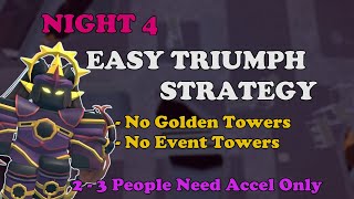 HOW TO BEAT NIGHT 4 EASILY NIGHT 4 STRATEGY WITH NO GOLDEN TOWERS  Tower Defense Simulator [upl. by Aihtiekal]