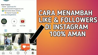 TUTORIAL CARA MENAMBAH LIKE amp FOLLOWERS DI INSTAGRAM 100 AMAN [upl. by Ynogoham470]