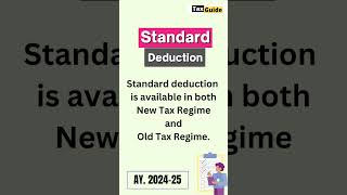 Standard Deduction in New Tax Regime  Standard deduction from salary  New Tax Regime  shorts [upl. by Katt]