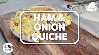 Ham amp Onion Quiche  Recipes  LoDough [upl. by Nimaj]