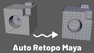 Automatic retopology Remesh in Autodesk Maya [upl. by Arimaj532]