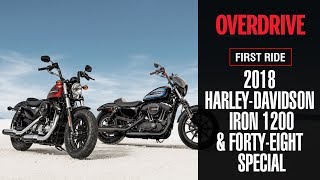 2018 HarleyDavidson FortyEight Special amp Iron 1200 first ride feature review [upl. by Annid]