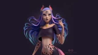 Purple Girl Speed Sculpting  Milo Concept by Mioree [upl. by Chappelka940]