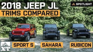 2018 Jeep Wrangler JL Trims Explained  Differences Between Sport Sahara and Rubicon [upl. by Luisa]