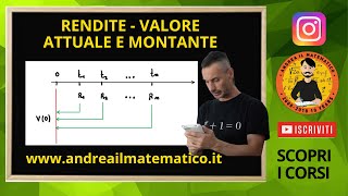 RENDITE  Valore attuale e montante  Matematica Finanziaria [upl. by Seuguh]