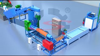 Waste Plastic Recycling Machine  How to recycle PP PE into plastic pellets and granules [upl. by Mayap]