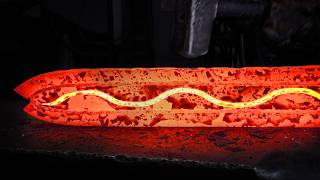 Forging the quotSerpent in The Bladequot Viking Sword [upl. by Hamlin]