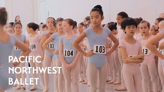 Young Dancers Audition for Nutcracker Pacific Northwest Ballet [upl. by Nilak]