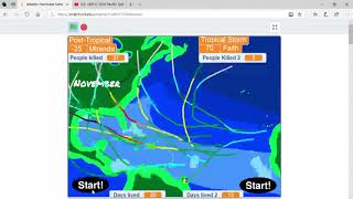 2019 Hypothetical Atlantic Hurricane Season Animation [upl. by Steffin]