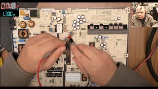 Samsung UA65HU8500 TV repair  Switching Power supply board repair guide [upl. by Nivlag]