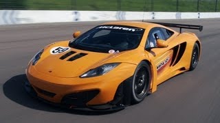 McLaren MP412C GT3 racer on track  review by wwwautocarcouk [upl. by Einnek]