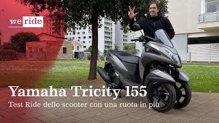 Yamaha Tricity 155 2024  Test Ride dello scooter 3 ruote giapponese [upl. by Aihk641]