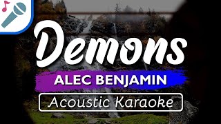 Alec Benjamin  Demons  Karaoke Instrumental Acoustic [upl. by Rosane]