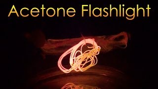 Acetone Flashlight  Reaction of Acetone Oxidation  Glowing wire [upl. by Nilyac]