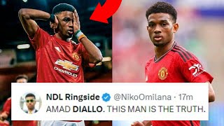 FOOTBALL FANS REACT TO AMAD DIALLO GOAL VS LIVERPOOL  MAN UNITED VS LIVERPOOL 43 REACTIONS [upl. by Adnaluy835]