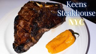 Eating at Keens Steakhouse NYC Better than Peter Luger [upl. by Fredrika]