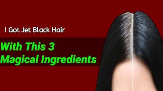 quotHomemade Natural Hair Dye for Permanent Jet Black Hairquot [upl. by Nottirb262]