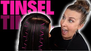 Hair Tinsel Tutorial  WITHOUT BEADS [upl. by Itra845]