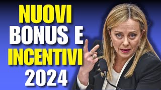 SCOPRI I NUOVI BONUS DEL 2024 COSA ASPETTARTI QUESTANNO [upl. by Ihsoyim]