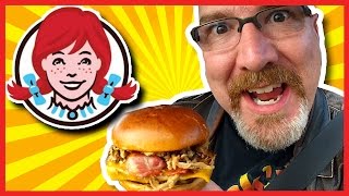 Wendys Pulled Pork Bacon Cheeseburger Review Plus Drive Thru Experience [upl. by Candy]