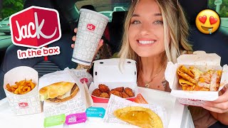 My FIRST TIME Trying JACK IN THE BOX Mukbang 🍔🌮 [upl. by Ledda447]