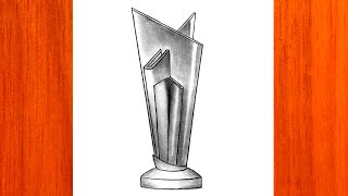 T20 world cup 2024 trophy drawing  How to draw t20 world cup trophy 2024  T20 world cup 2024 [upl. by Lamoree748]