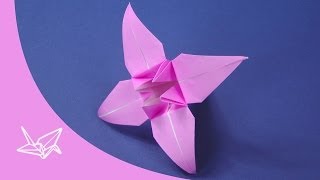 Origami Blume  Faltanleitung [upl. by Schott]