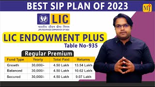 LIC Endowment Plus 935 I Best SIP Plan of LIC I 15 to 20 Return Complete Details in Hindi [upl. by Attenhoj]