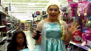 FROZEN QUEEN ELSA GOES TO WALMART [upl. by Jaquelin]