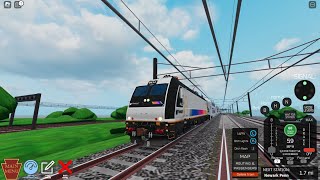 Part Two Northeast Corridor New Jersey Transit Local Southbound Full Drive Roblox [upl. by Namwen]