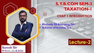 Introduction Lec2  S Y B Com Sem3  Taxation1  Assessment Year 20242025  By Suresh Sir [upl. by Carboni252]