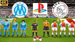 Winning Eleven 2002 Gameplay  Marseille vs Ajax  Duckstation PS1 on PC Full Game 4K60 [upl. by Anigar]