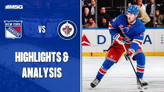 Hellebuyck Stands Tall In The Garden As Jets Defeat Rangers 52  New York Rangers [upl. by Hooke924]