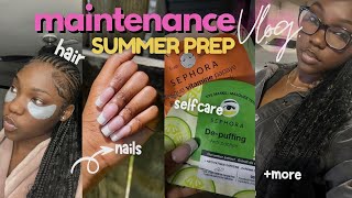 MAINTENANCE VLOG♡︎ summer prep edition l hair nails  self care nightcontent planning etc [upl. by Daryn730]