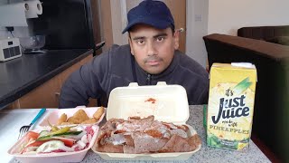 Doner kebab uk mukbang [upl. by Enida]