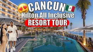 HILTON CANCUN ALL INCLUSIVE  RESORT Tour 2023 [upl. by Autry]