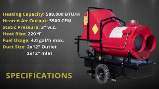 Indirect Fired Heater – HPL Series – Aerotech Herman Nelson [upl. by Yattirb]