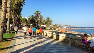 MÁLAGA WALK  Beach Promenade from Malagueta to Caleta Beaches  Spain [upl. by Waylen]