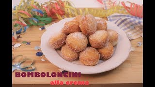 BOMBOLONCINI ALLA CREMA  facili e golosi senza patate  Donuts with cream [upl. by Arymat]