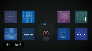 HAL 9000 Console Screensaver 4K 169 Widescreen [upl. by Jarret832]