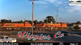 Wiggins CO  BNSF Brush Sub MP 47905  SouthWest RailCams LIVE [upl. by Ennybor]