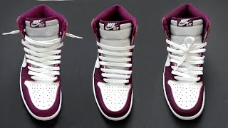 3 WAY HOW TO LACE NIKE AIR JORDAN 1 HIGH  Jordan 1 high lacing [upl. by Eiltan]